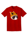 Disgruntled Cat Wearing Turkey Hat Adult Dark T-Shirt-Mens T-Shirt-TooLoud-Red-Small-Davson Sales