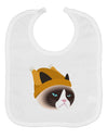 Disgruntled Cat Wearing Turkey Hat Baby Bib by