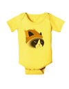 Disgruntled Cat Wearing Turkey Hat Baby Romper Bodysuit by-Baby Romper-TooLoud-Yellow-06-Months-Davson Sales