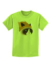 Disgruntled Cat Wearing Turkey Hat Childrens T-Shirt-Childrens T-Shirt-TooLoud-Lime-Green-X-Small-Davson Sales