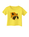 Disgruntled Cat Wearing Turkey Hat Infant T-Shirt-Infant T-Shirt-TooLoud-Yellow-06-Months-Davson Sales