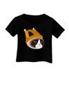 Disgruntled Cat Wearing Turkey Hat Infant T-Shirt Dark by-Infant T-Shirt-TooLoud-Black-06-Months-Davson Sales