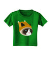 Disgruntled Cat Wearing Turkey Hat Toddler T-Shirt Dark by-Toddler T-Shirt-TooLoud-Clover-Green-2T-Davson Sales