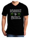 Disinfect to Protect Adult V-Neck T-shirt-Mens T-Shirt-TooLoud-Black-Small-Davson Sales