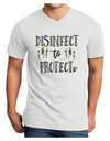 Disinfect to Protect Adult V-Neck T-shirt-Mens T-Shirt-TooLoud-White-Small-Davson Sales