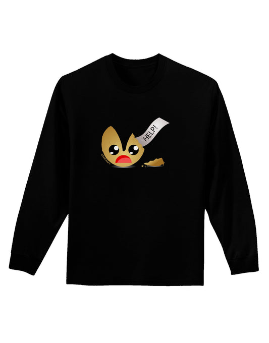 Dismembered Fortune Cookie Adult Long Sleeve Dark T-Shirt-TooLoud-Black-Small-Davson Sales