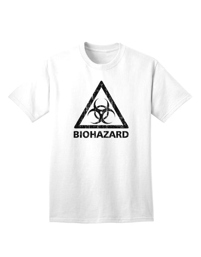 Distressed Adult T-Shirt featuring a Biohazard Sign-Mens T-shirts-TooLoud-White-Small-Davson Sales