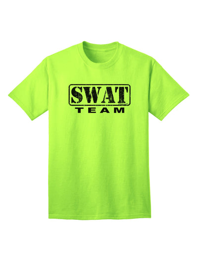 Distressed Adult T-Shirt featuring the Iconic SWAT Team Logo-Mens T-shirts-TooLoud-Neon-Green-Small-Davson Sales