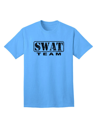 Distressed Adult T-Shirt featuring the Iconic SWAT Team Logo-Mens T-shirts-TooLoud-Aquatic-Blue-Small-Davson Sales