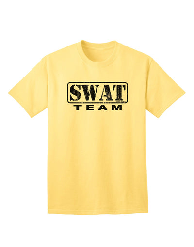 Distressed Adult T-Shirt featuring the Iconic SWAT Team Logo-Mens T-shirts-TooLoud-Yellow-Small-Davson Sales