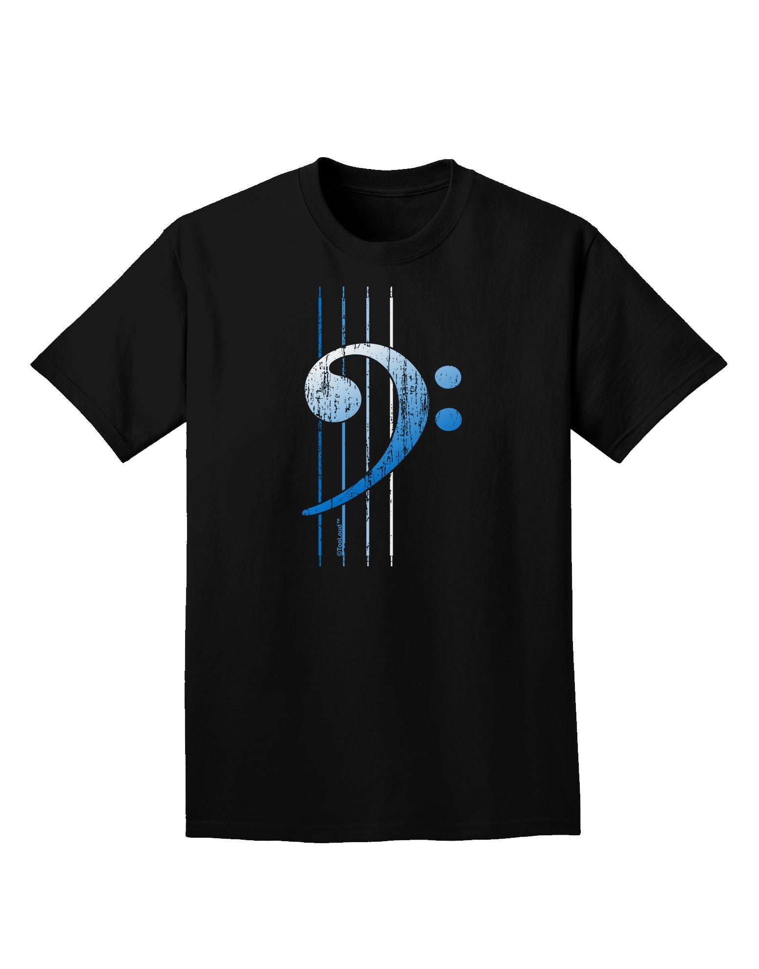 Distressed Bass Strings Adult Dark T-Shirt-Mens T-Shirt-TooLoud-Black-Small-Davson Sales