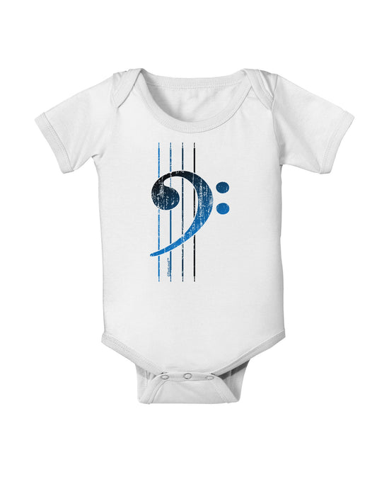 Distressed Bass Strings Baby Romper Bodysuit-Baby Romper-TooLoud-White-06-Months-Davson Sales