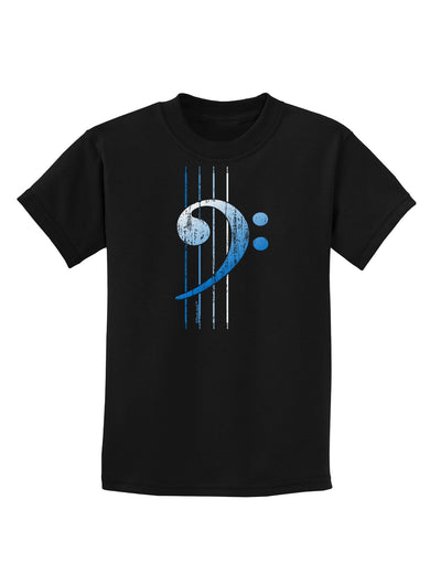 Distressed Bass Strings Childrens Dark T-Shirt-Childrens T-Shirt-TooLoud-Black-X-Small-Davson Sales