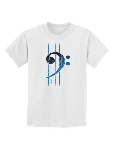 Distressed Bass Strings Childrens T-Shirt-Childrens T-Shirt-TooLoud-White-X-Small-Davson Sales