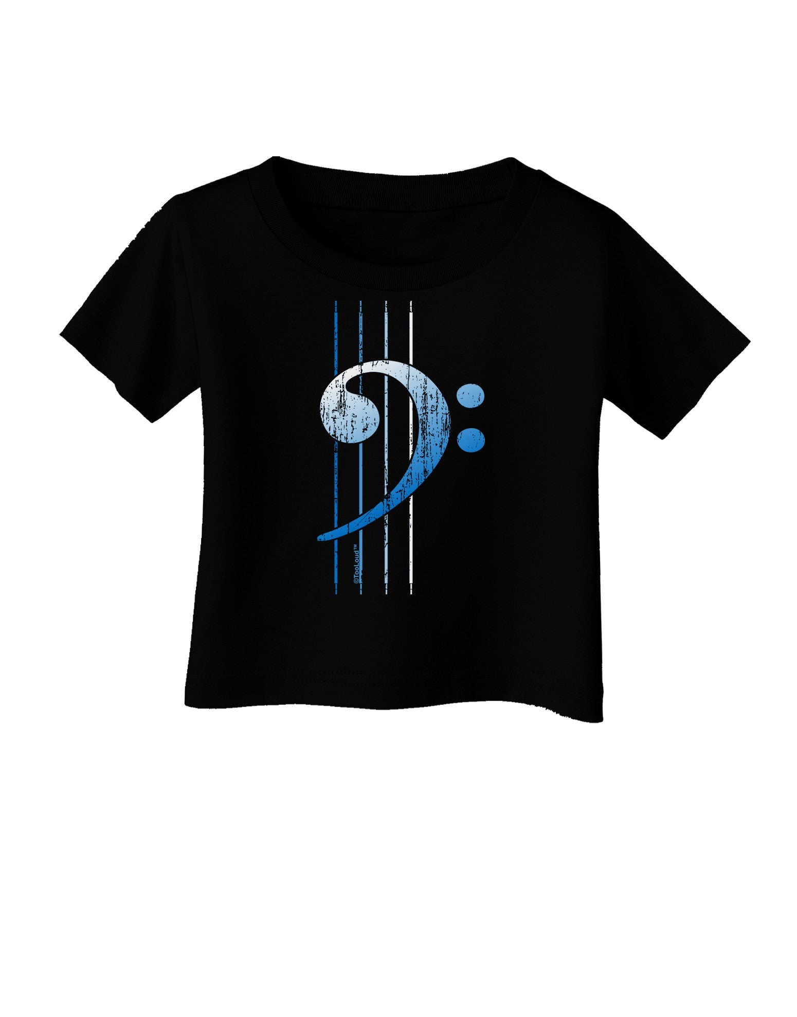 Distressed Bass Strings Infant T-Shirt Dark-Infant T-Shirt-TooLoud-Black-06-Months-Davson Sales