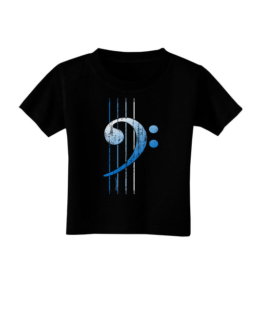 Distressed Bass Strings Toddler T-Shirt Dark-Toddler T-Shirt-TooLoud-Black-2T-Davson Sales