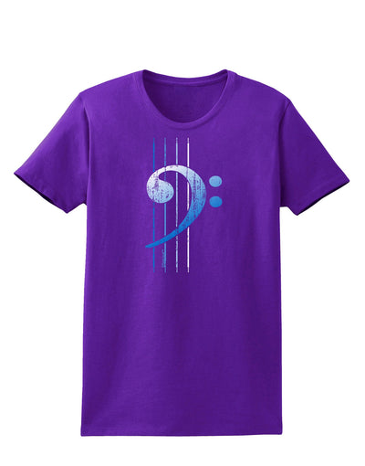 Distressed Bass Strings Womens Dark T-Shirt-Womens T-Shirt-TooLoud-Purple-X-Small-Davson Sales