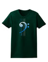 Distressed Bass Strings Womens Dark T-Shirt-Womens T-Shirt-TooLoud-Forest-Green-Small-Davson Sales