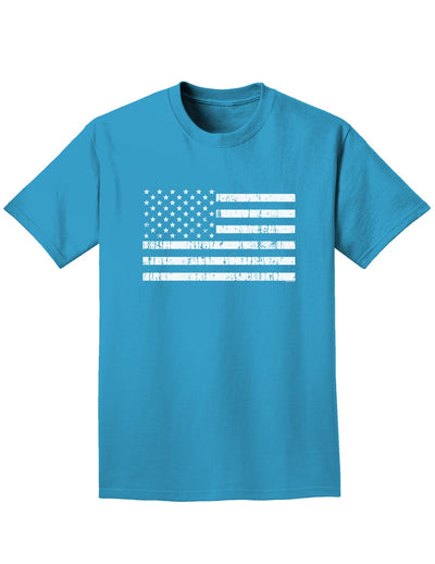 Distressed Black and White American Flag Adult Dark T-Shirt-Mens T-Shirt-TooLoud-Turquoise-Small-Davson Sales