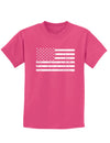 Distressed Black and White American Flag Childrens Dark T-Shirt-Childrens T-Shirt-TooLoud-Sangria-X-Small-Davson Sales