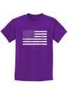 Distressed Black and White American Flag Childrens Dark T-Shirt-Childrens T-Shirt-TooLoud-Purple-X-Small-Davson Sales