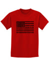 Distressed Black and White American Flag Childrens T-Shirt-Childrens T-Shirt-TooLoud-Red-X-Small-Davson Sales