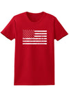 Distressed Black and White American Flag Womens Dark T-Shirt-TooLoud-Red-X-Small-Davson Sales