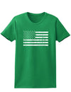 Distressed Black and White American Flag Womens Dark T-Shirt-TooLoud-Kelly-Green-X-Small-Davson Sales