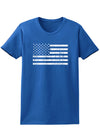 Distressed Black and White American Flag Womens Dark T-Shirt-TooLoud-Royal-Blue-X-Small-Davson Sales