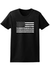 Distressed Black and White American Flag Womens Dark T-Shirt-TooLoud-Black-X-Small-Davson Sales