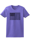 Distressed Black and White American Flag Womens T-Shirt-Womens T-Shirt-TooLoud-Violet-X-Small-Davson Sales