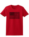 Distressed Black and White American Flag Womens T-Shirt-Womens T-Shirt-TooLoud-Red-X-Small-Davson Sales