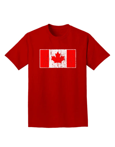 Distressed Canadian Flag Maple Leaf Adult Dark T-Shirt-Mens T-Shirt-TooLoud-Red-Small-Davson Sales