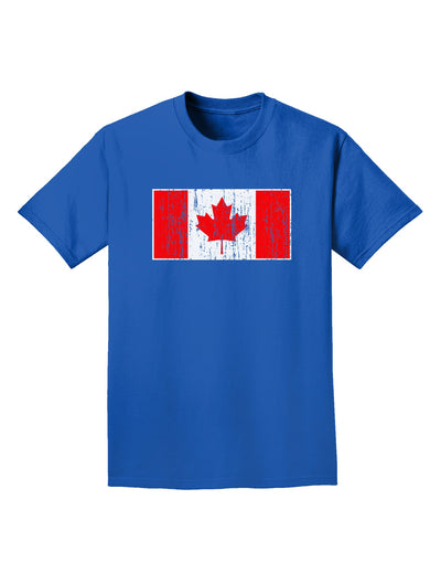 Distressed Canadian Flag Maple Leaf Adult Dark T-Shirt-Mens T-Shirt-TooLoud-Royal-Blue-Small-Davson Sales