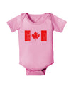 Distressed Canadian Flag Maple Leaf Baby Romper Bodysuit-Baby Romper-TooLoud-Light-Pink-06-Months-Davson Sales