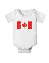 Distressed Canadian Flag Maple Leaf Baby Romper Bodysuit-Baby Romper-TooLoud-White-06-Months-Davson Sales