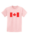Distressed Canadian Flag Maple Leaf Childrens T-Shirt-Childrens T-Shirt-TooLoud-PalePink-X-Small-Davson Sales