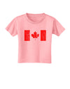 Distressed Canadian Flag Maple Leaf Toddler T-Shirt-Toddler T-Shirt-TooLoud-Candy-Pink-2T-Davson Sales