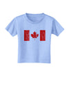 Distressed Canadian Flag Maple Leaf Toddler T-Shirt-Toddler T-Shirt-TooLoud-Aquatic-Blue-2T-Davson Sales