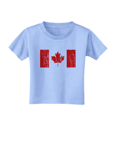 Distressed Canadian Flag Maple Leaf Toddler T-Shirt-Toddler T-Shirt-TooLoud-Aquatic-Blue-2T-Davson Sales