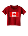 Distressed Canadian Flag Maple Leaf Toddler T-Shirt Dark-Toddler T-Shirt-TooLoud-Red-2T-Davson Sales