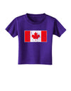 Distressed Canadian Flag Maple Leaf Toddler T-Shirt Dark-Toddler T-Shirt-TooLoud-Purple-2T-Davson Sales