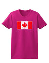 Distressed Canadian Flag Maple Leaf Womens Dark T-Shirt-TooLoud-Hot-Pink-Small-Davson Sales