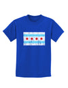 Distressed Chicago Flag Design Childrens Dark T-Shirt by TooLoud-Childrens T-Shirt-TooLoud-Royal-Blue-X-Small-Davson Sales