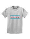 Distressed Chicago Flag Design Childrens T-Shirt by TooLoud-Childrens T-Shirt-TooLoud-AshGray-X-Small-Davson Sales