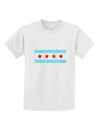 Distressed Chicago Flag Design Childrens T-Shirt by TooLoud-Childrens T-Shirt-TooLoud-White-X-Small-Davson Sales