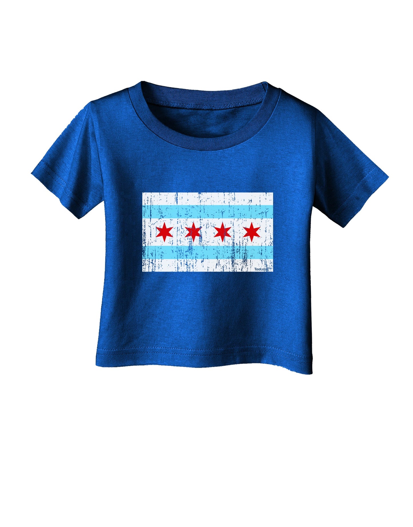 Distressed Chicago Flag Design Infant T-Shirt Dark by TooLoud-Infant T-Shirt-TooLoud-Royal-Blue-06-Months-Davson Sales