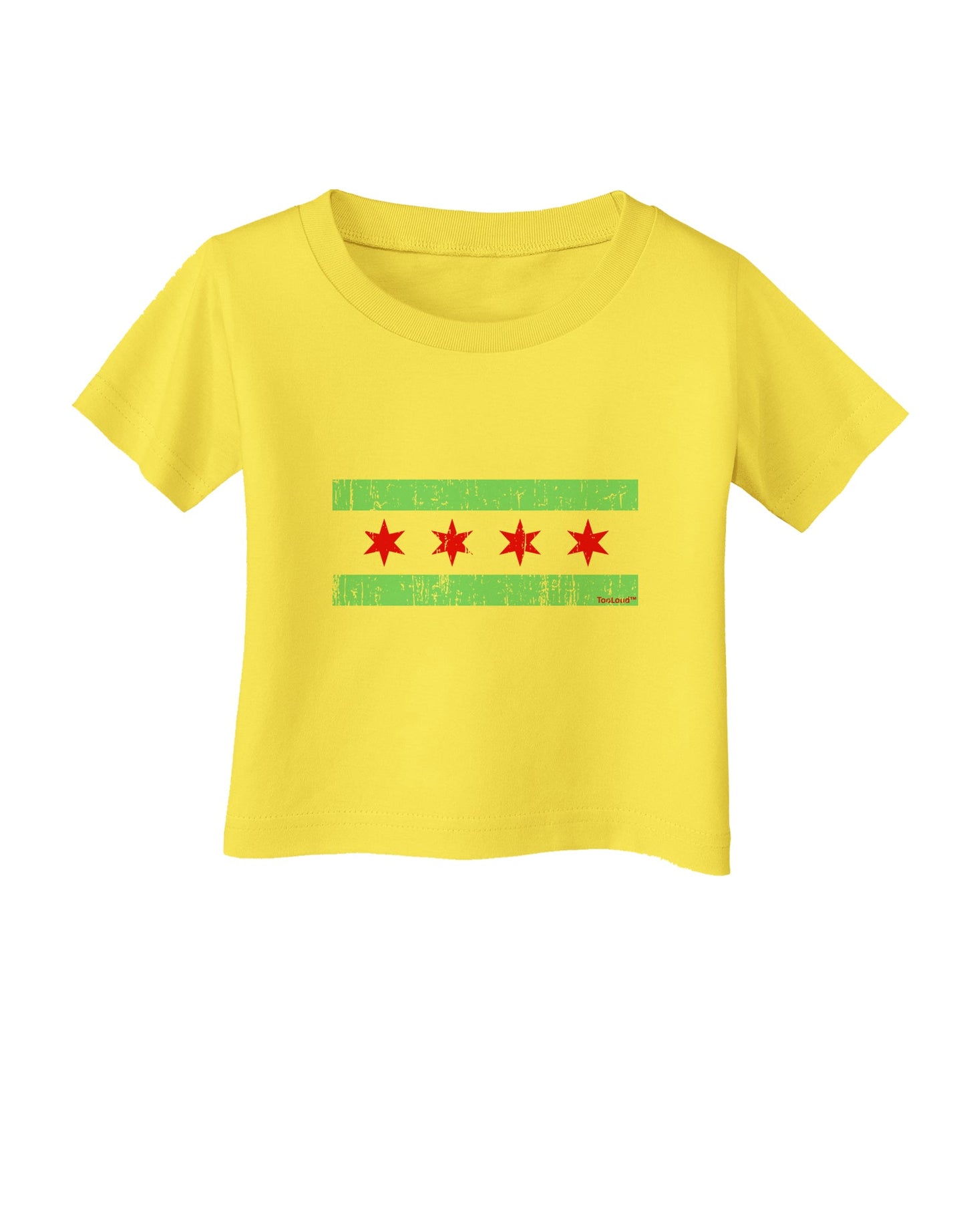 Distressed Chicago Flag Design Infant T-Shirt by TooLoud-Infant T-Shirt-TooLoud-Yellow-06-Months-Davson Sales