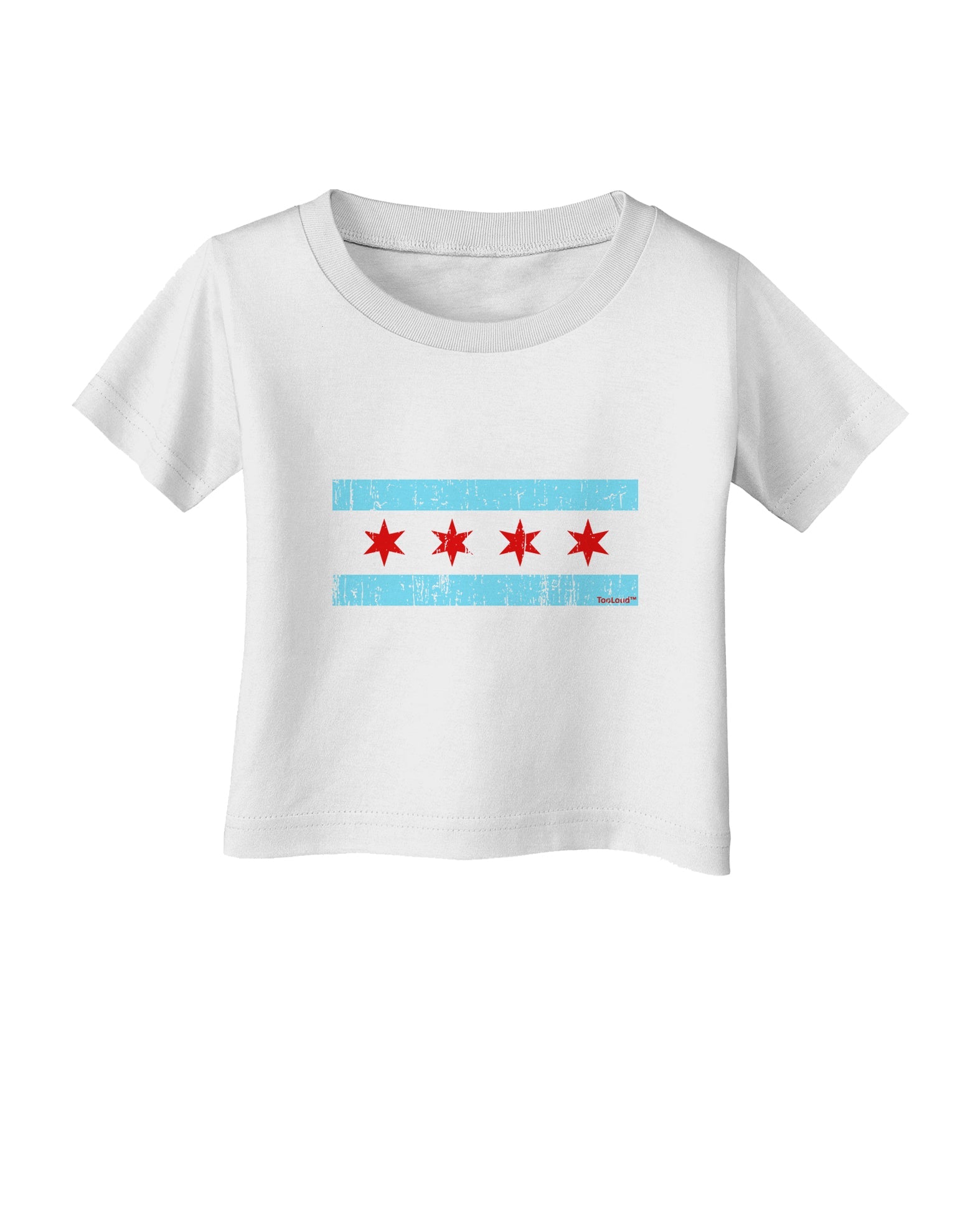 Distressed Chicago Flag Design Infant T-Shirt by TooLoud-Infant T-Shirt-TooLoud-White-06-Months-Davson Sales