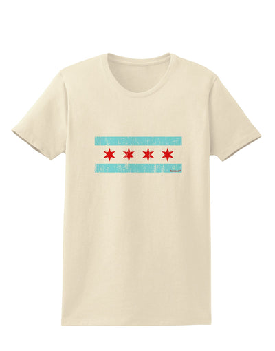 Distressed Chicago Flag Design Womens T-Shirt by TooLoud-Womens T-Shirt-TooLoud-Natural-X-Small-Davson Sales